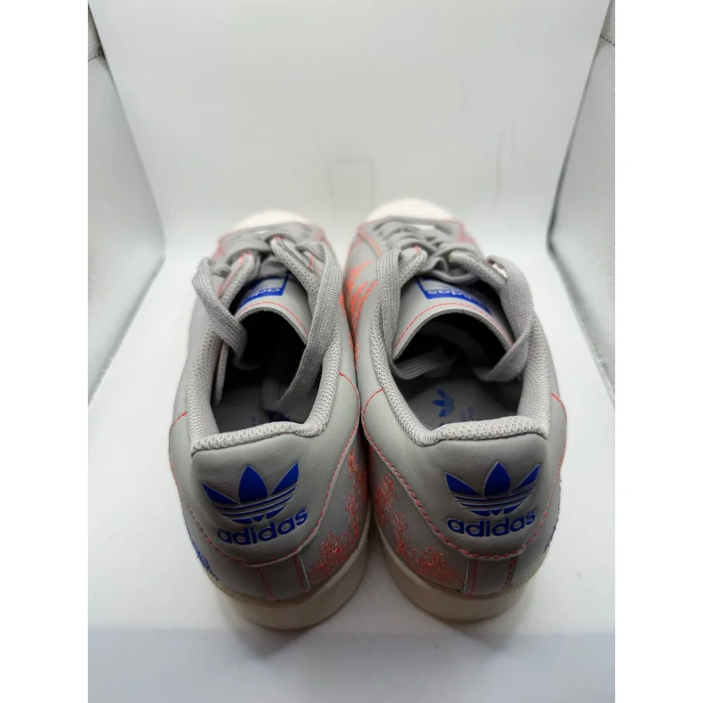 Adidas Superstar Pure‎ Tokyo Grey Orange Blue FV2834 Mens Size 8.5 Sneakers